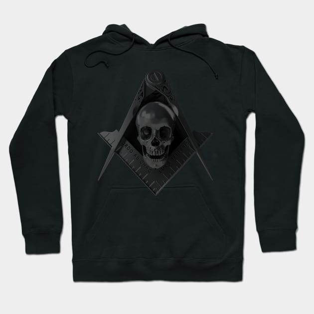 Stealth Skull Square & Compass Masonic Freemason Hoodie by Master Mason Made